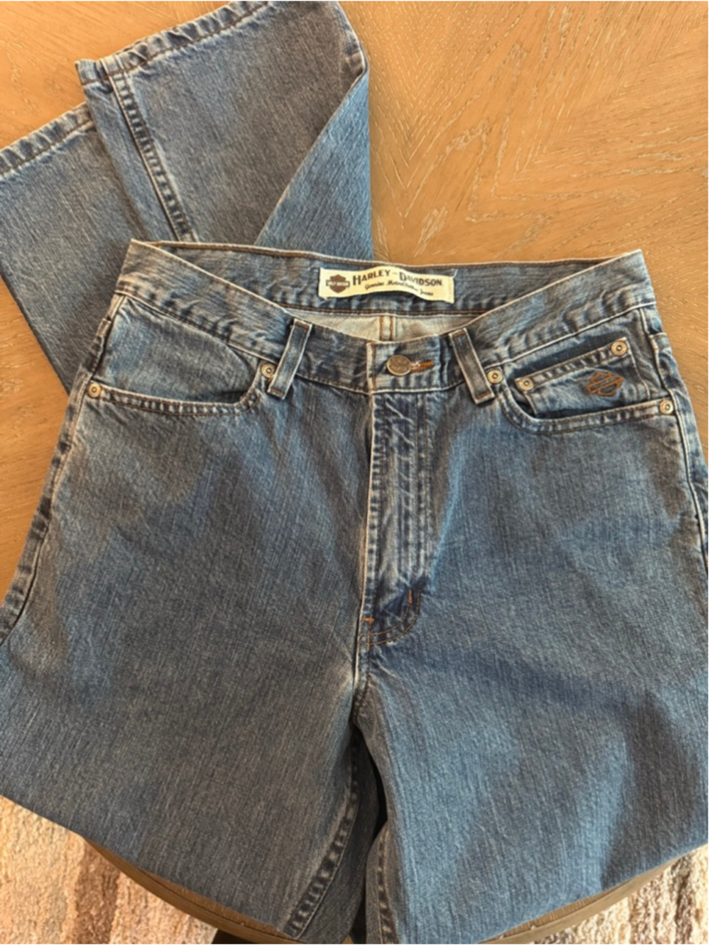 Women's Harley-Davidson Blue Straight Leg Jeans 30 - Picture 3 of 8